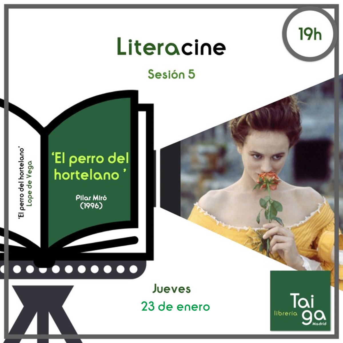 Mañana en #literacine hablamos de 'El perro del hortelano' (Pilar Miró, 1995). De enredos palaciegos, mujeres independientes y muchos versos en la boca.