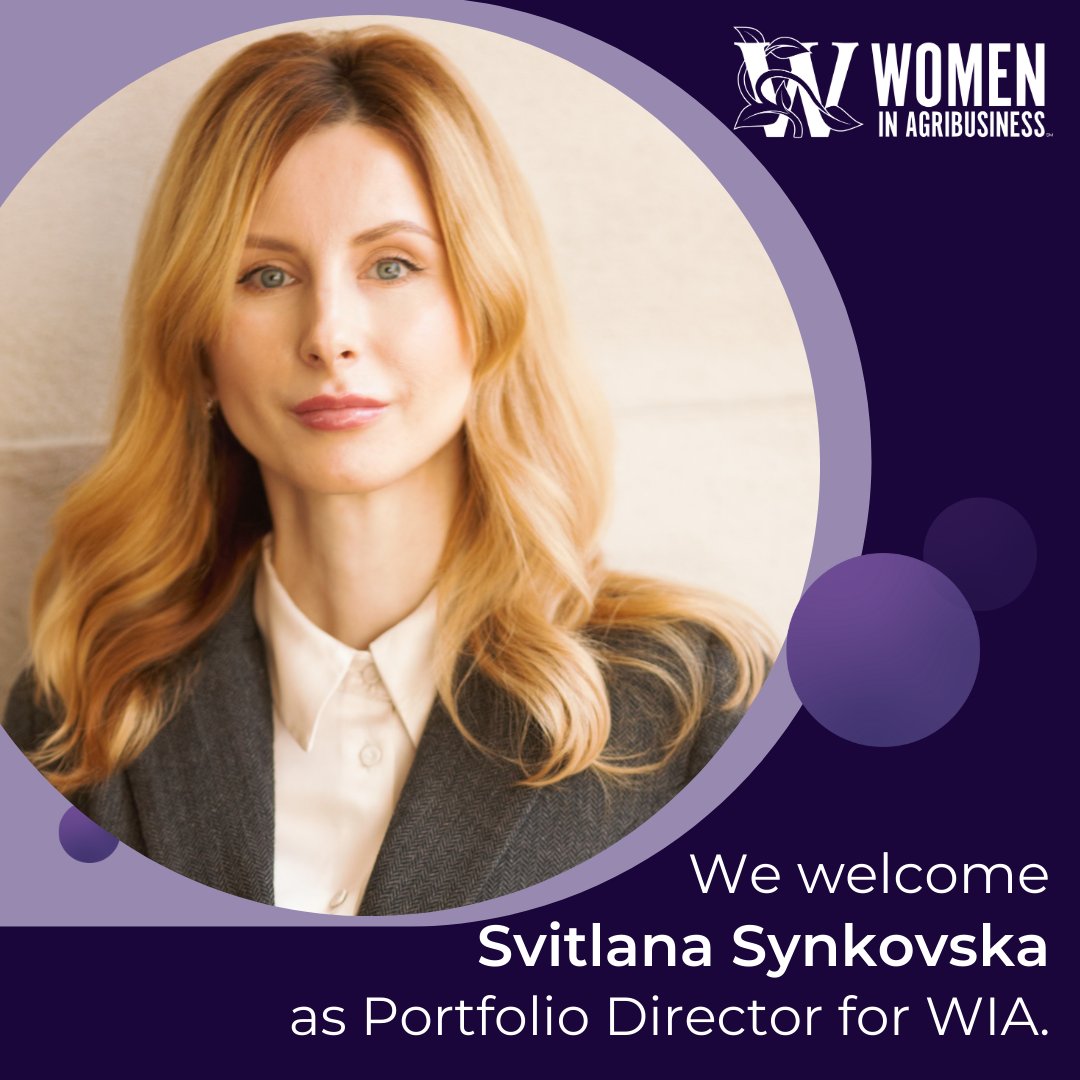 womeninagri's tweet photo. 🌟News alert! 🌟 WIA welcomes Svitlana Synkovska, a global event management expert with 20 years of experience in the ag sector, has been newly appointed to lead the vision and strategic direction as portfolio director.

Learn more about Synkovska at https://t.co/dlxDd8KWyf https://t.co/bnyOnts8Lp