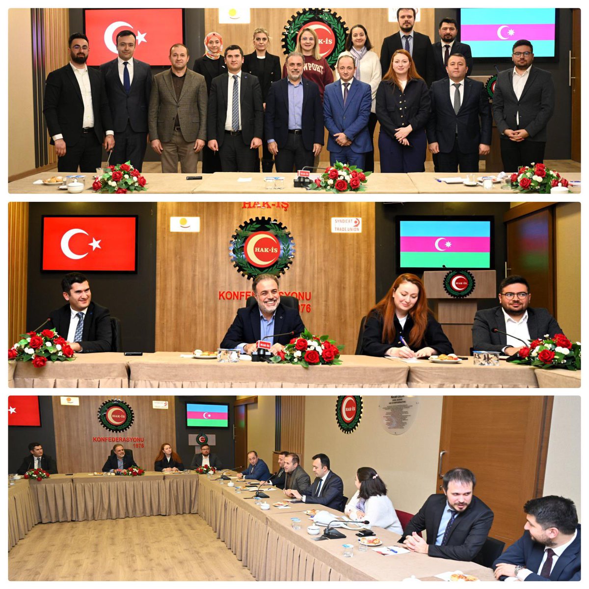 hakismeyeb's tweet photo. Çukutli, Azerbaycan Heyeti İle Bir Araya Geldi

Genel Başkan Yardımcımız Halil Çukutli, 22 Ocak 2025 tarihinde HAK-İŞ MEYEB faaliyetleri hakkında bilgi almak üzere Konfederasyonumuzu ziyaret eden Azerbaycan Heyeti ile bir araya geldi.

https://t.co/kQmB6skOra https://t.co/9LBwWcIgHv