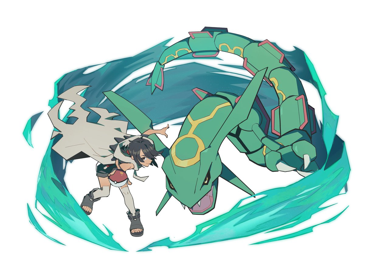 commissioned art of zinnia and rayquaza :0 🌪️🐉
#Pokemon #pokemonart #fanart