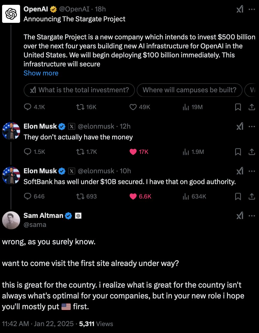 ns123abc's tweet image. Sam Altman just responded to Elon Musk:
