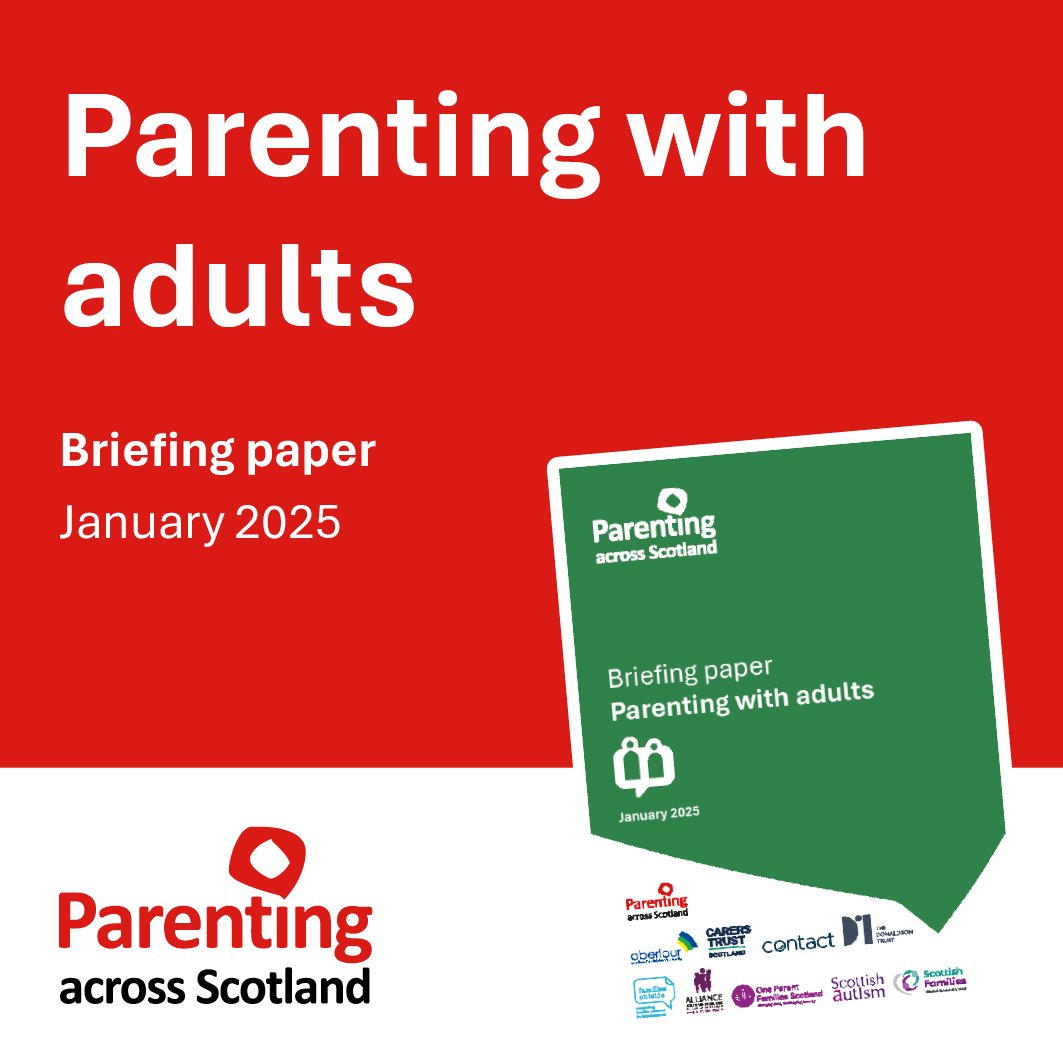 Families Outside (@familiesoutside) on Twitter photo "Things fall apart as soon as they turn 18"
Along with other organisations, we are proud to be supporting <a href="/ScotParents/">Parenting across Scotland</a> latest briefing which explores the topic of parenting with adults.
You can access the briefing here: parentingacrossscotland.org/policy-researc… "Things fall apart as soon as they turn 18"
Along with other organisations, we are proud to be supporting <a href="/ScotParents/">Parenting across Scotland</a> latest briefing which explores the topic of parenting with adults.
You can access the briefing here: parentingacrossscotland.org/policy-researc…