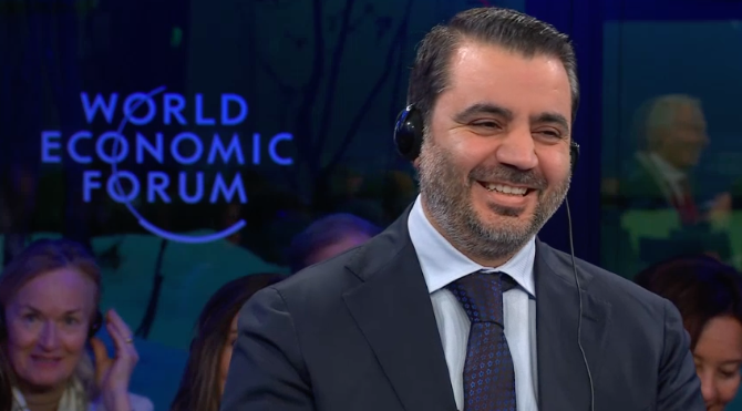 Charles_Lister's tweet photo. "#Syria first... Mr Trump took this logo from us."

- #Syria FM @Asaad_Shaibani at @Davos: https://t.co/oLGLYN6Hxd