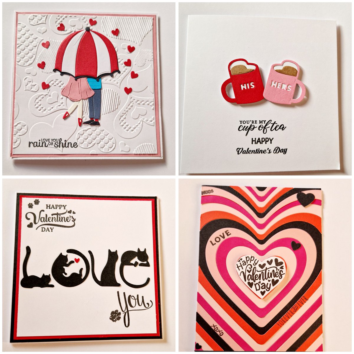 New Valentine's day cards now in my #etsy shop. 1 of each available, ready to post with free UK shipping. Many others to choose from also. 
Kaiscards.etsy.com #ValentinesDay #scottishcrafthour #ihsetsy #UKGiftHour