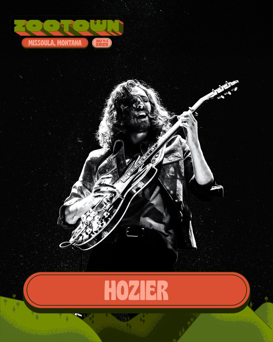 Hozier's tweet photo. See you this July Zootown Festival 🖤 https://t.co/CDxCgGHy3j