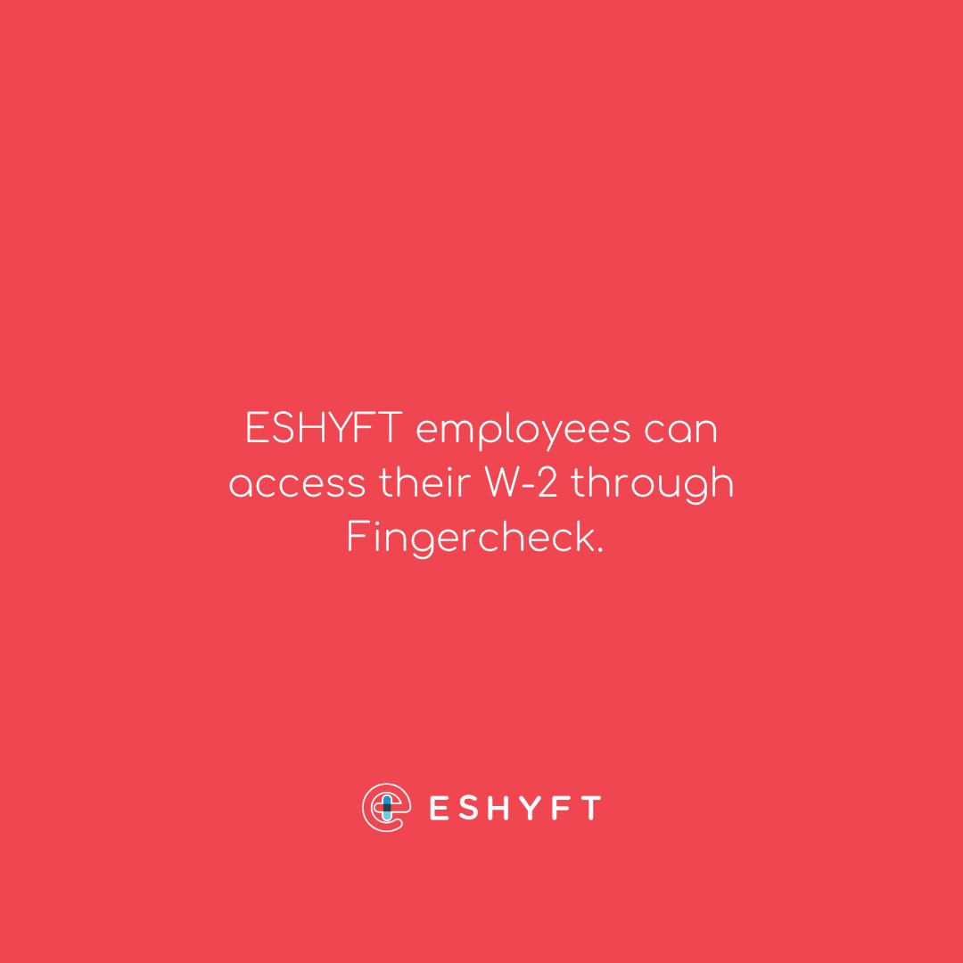 2024 ESHYFT W-2s are now available! 🎉⁠
⁠
ESHYFT nurses and aides, when you're ready to prepare your taxes, please use Fingercheck to access your W-2: help.eshyft.com/en/articles/69…