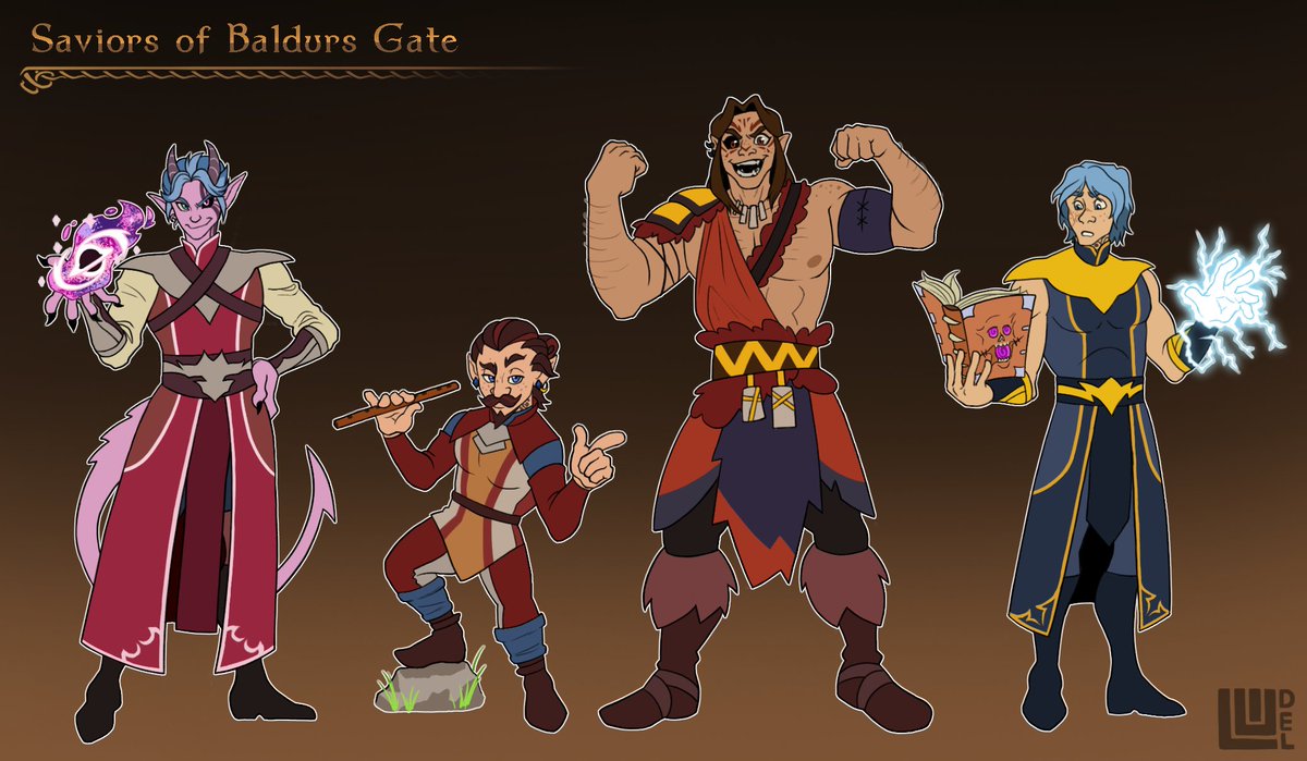 Here's the whole party, the saviors of Baldur's Gate
#jrwi #jrwishow #jrwifanart #slimeciclebg3