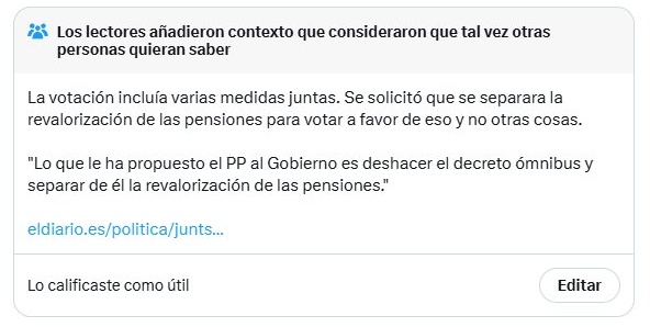 <a href="/Cidpedrosanchez/">El Cid Sánchez</a> El PP ha presentado hoy una propuesta de ley para la subida de las pensiones.
¿Va a votar el Gobierno a favor o en contra, o la va a retener en la Mesa del Congreso para no dar curso a su tramitación?.