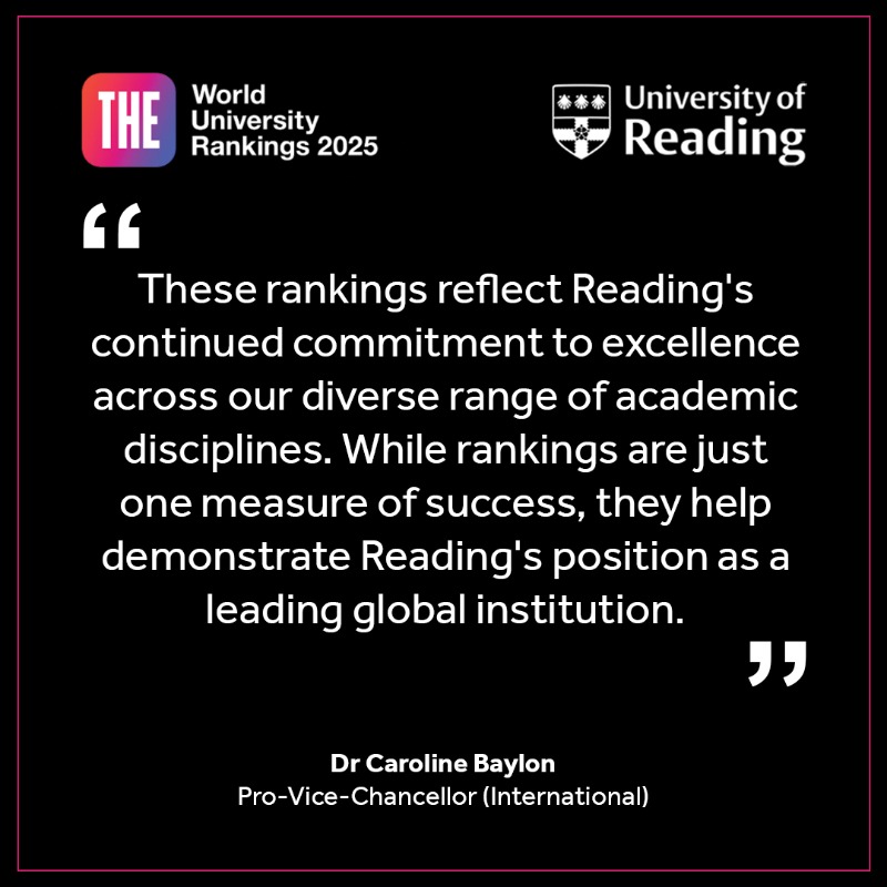 UniofReading's tweet photo. Psychology, Education Studies and Social Sciences at @UniofReading were all on the up in the latest #THEUniRankings by Subject, published today.
Business and Economics also maintained its Top 100 world ranking, making it a great day for #ReadingUni and @HenleyBSchool.