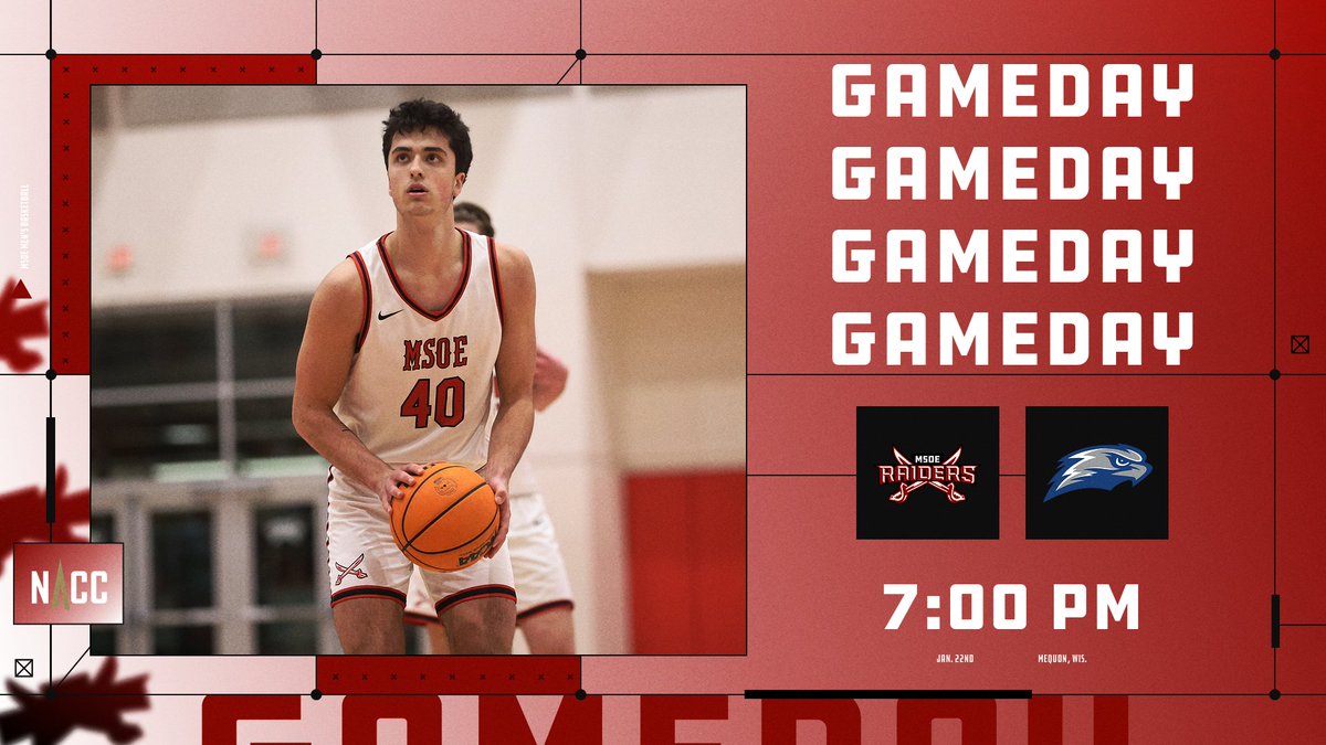 MSOE Raiders (@msoe_raiders) on Twitter photo 🚨GAMEDAY🚨
🏀<a href="/MSOE_Mensbball/">MSOE Mens Basketball</a> at Concordia Wisconsin
⏰7:00 PM
📍Mequon, Wis.
📺portal.stretchinternet.com/cuw/
📊cuwfalcons.com/sports/mbkb/20…
#TheRaiderWay #d3hoops 🚨GAMEDAY🚨
🏀<a href="/MSOE_Mensbball/">MSOE Mens Basketball</a> at Concordia Wisconsin
⏰7:00 PM
📍Mequon, Wis.
📺portal.stretchinternet.com/cuw/
📊cuwfalcons.com/sports/mbkb/20…
#TheRaiderWay #d3hoops
