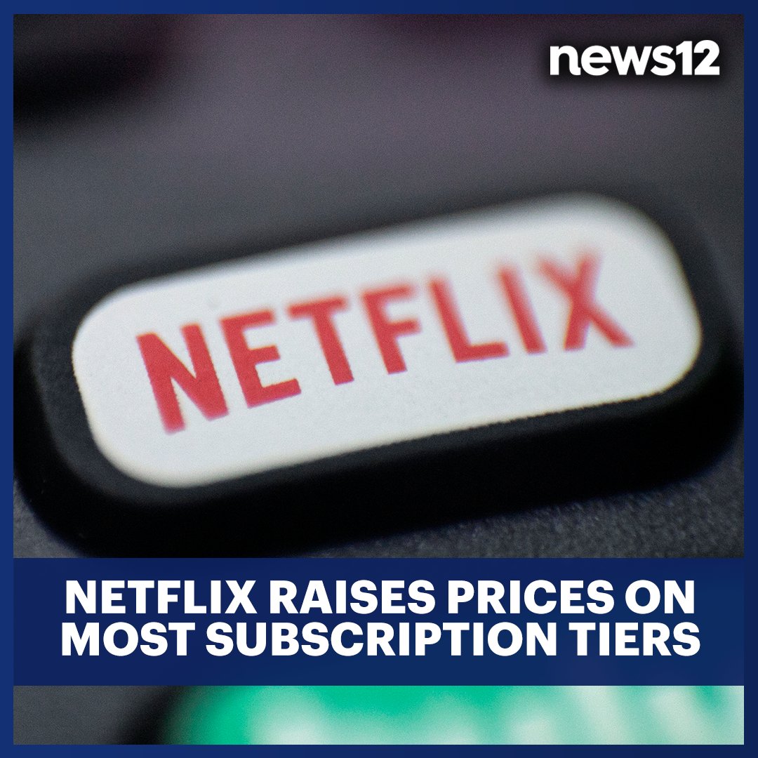 News12WC's tweet photo. PRICE INCREASE: #Netflix is raising its prices on most of its #subscription tiers in North America. This price hike comes after the company saw a significant surge in new #subscribers. 

Watch News 12 for more information - https://t.co/dmAIxgwe0b https://t.co/AlUzuEDdz2
