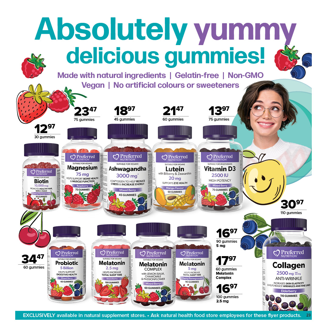 ⚡ Introducing Preferred Nutrition's new delicious gummies! ⚡

View full flyer: tinyurl.com/NaturalFactors…

#NaturalFactors #PreferredNutirtion #Gummies #NonGMO #WholeEarthSea #AssuredNatural #Health #Wellness #StoreFlyer #ShopLocal