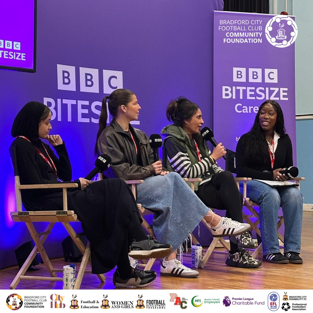 bcafc_cf's tweet image. 📚 | #Bitesize

Our own Pavan Sembi, Head of  #PAC, visited @BGGSchool this week with @bbcbitesize 😎

Pav offered unique insight to pupils about her academic and professional career 🗣️

#Bantams | @EFL_Community | @coopuk | @YouthEndowFund | @iwill_movement | @the_young_fdn