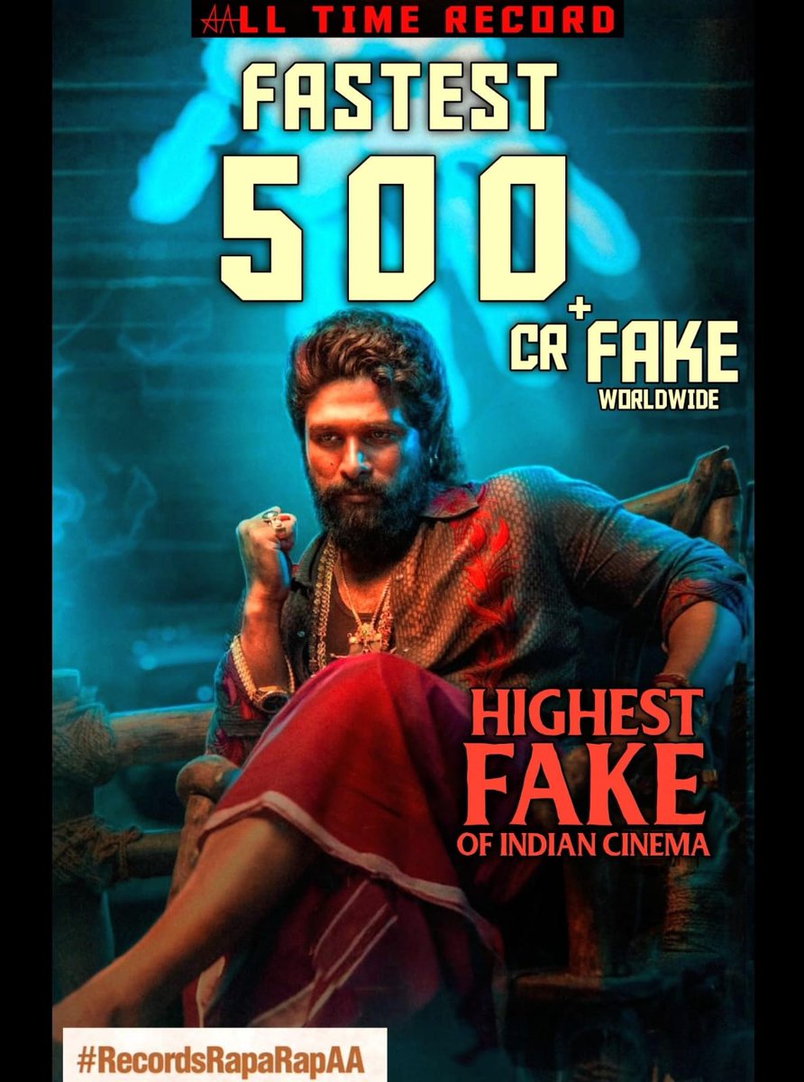 MahiiCherry's tweet photo. @madmaxtweetz Fans fAAke
celebrations fAAke
Face fAAke
Awards fAAke
Collections fAAke
Nuv yela hero ayyav ra babu @alluarjun
#Pushpa2FakeCollectionsExposed https://t.co/0Bmg1Ldp1H