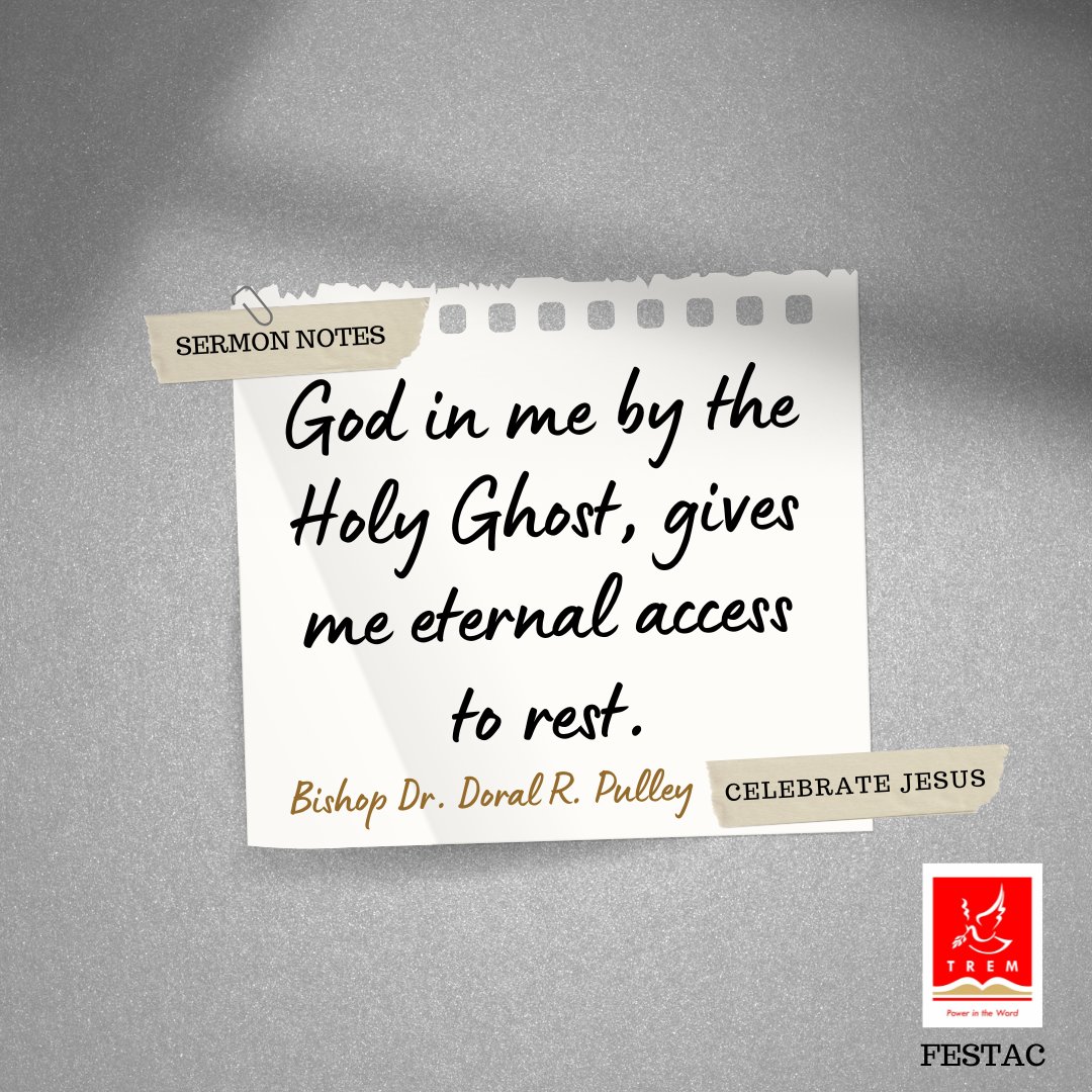 tremfestac's tweet image. #WednesdayWisdom with Bishop Dr. Pulley @DRPMinistries

Reflect on the #SermonNotes of #RestForYourSoul 🔥🔥🔥

#TREM #TREMFESTAC #Rest #January
