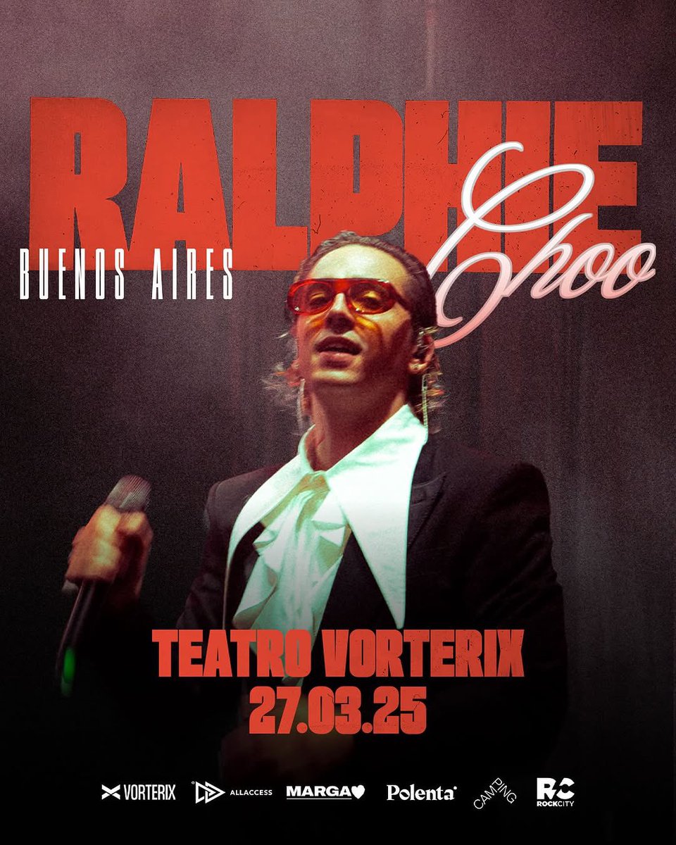 🇦🇷 Ralphie Choo se presentará en el Teatro Vorterix de Buenos Aires, Argentina el 27 de marzo. 

🎟️ allaccess.com.ar/event/ralphie-…