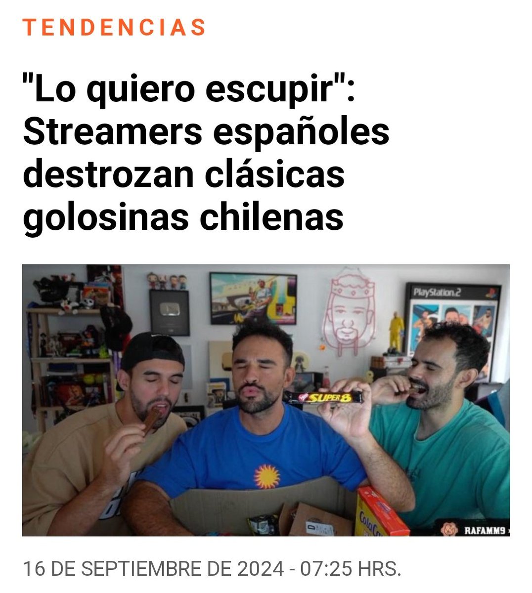 El viernes hace directo probando chuches argentinas