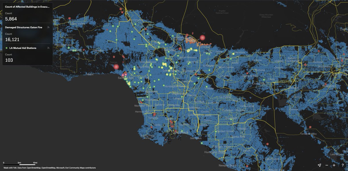 OfficialSeerAI's tweet photo. Felt has been a game-changer for us! Our LA Fires Dashboard is a testament to Geodesic's platform-agnostic approach—enhancing your tools and workflows without disruption.  

Explore:
Felt: https://t.co/dIwXWgQzut
ArcGIS: https://t.co/rAPPkXfVer

@Esri @Cal_OES @NASAEarth @felt https://t.co/vxd6oEUdfA