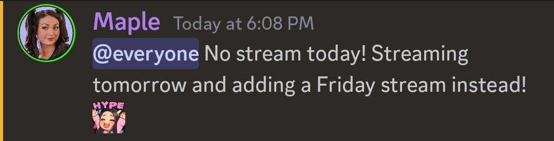 maplectic's tweet image. No stream today - stream will be tomorrow and Friday instead! 💕