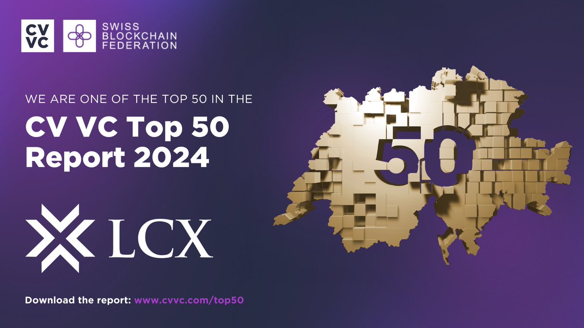 We are one of the Top 50 companies in Crypto Valley! LCX was featured in  the 10th edition of the CV VC Top 50 Report, which showcases the 50 biggest  blockchain and