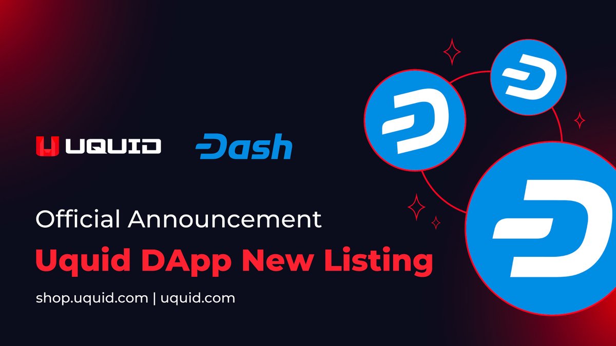 Welcome Dash as dApp #195 on the UQUID dApp Center! Dash is a fast,  low-cost cryptocurrency built for everyday use. With features like  InstantSend for instant payments and CoinJoin for enhanced privacy,