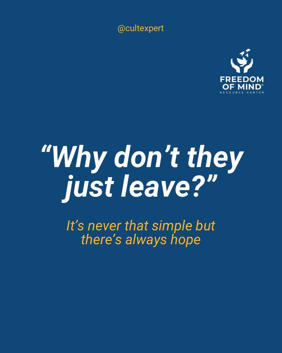 Why don’t they just leave? It’s never that simple—but it’s always possible.

Leaving a high-control group can feel overwhelming—fear, guilt, and uncertainty often hold people back. But every day, people take that first step and discover life beyond control. 

With time, healing