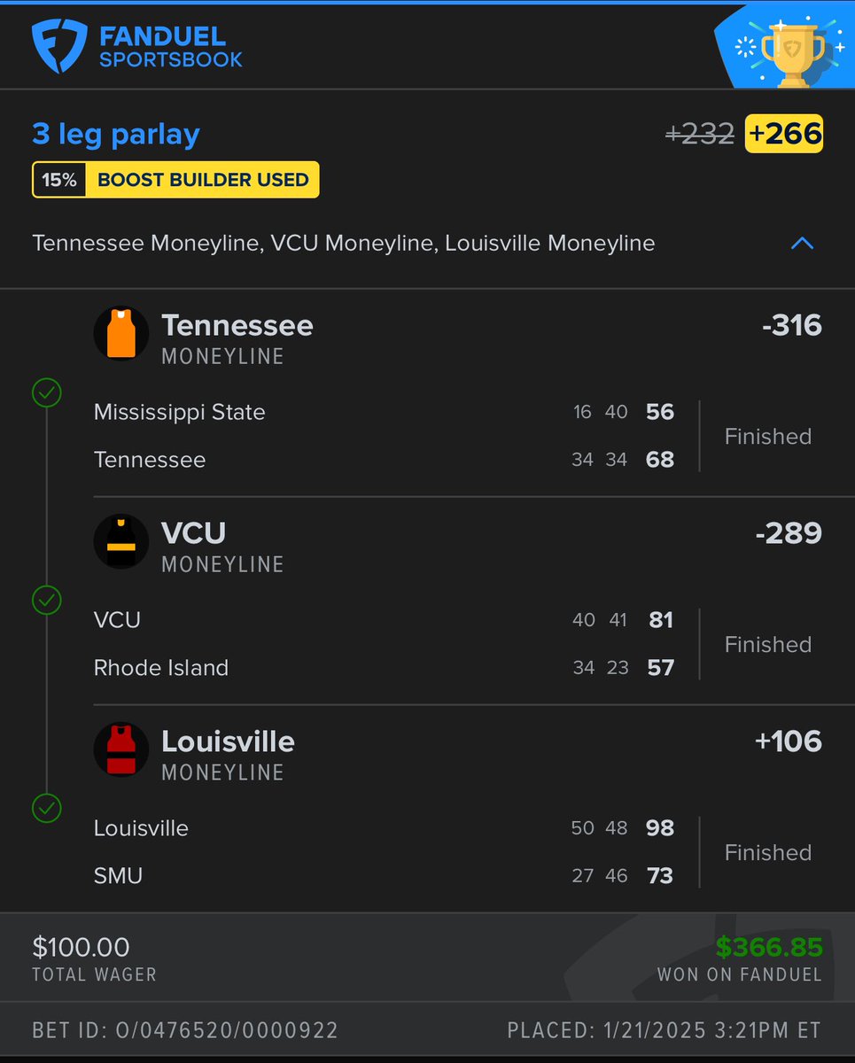 P_Harmony_'s tweet photo. @JimmySportPicks They have! I took 2 random -300 odds teams to win and parlayed it into a +266 banger! https://t.co/z9KfIAxDcX
