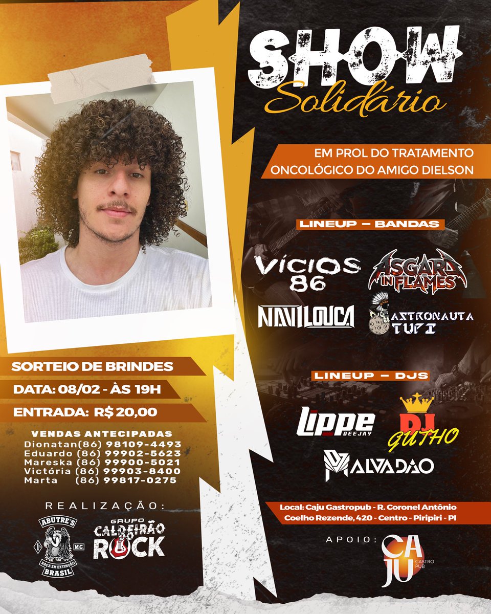 almofadinhas_sb's tweet photo. 🎸 Rock Solidário – Dielson Menezes 🎸
🔖 Informações do Evento:

Entrada: R$ 20,00

Forma de Acesso: Pulseira

💰 Pagamento na Venda Antecipada:

Pix e espécie

📩 Venda Antecipada Exclusiva pelo WhatsApp:
Entre em contato com um de nossos vendedores para realizar sua compra:
>> https://t.co/ISNBaiqMkG