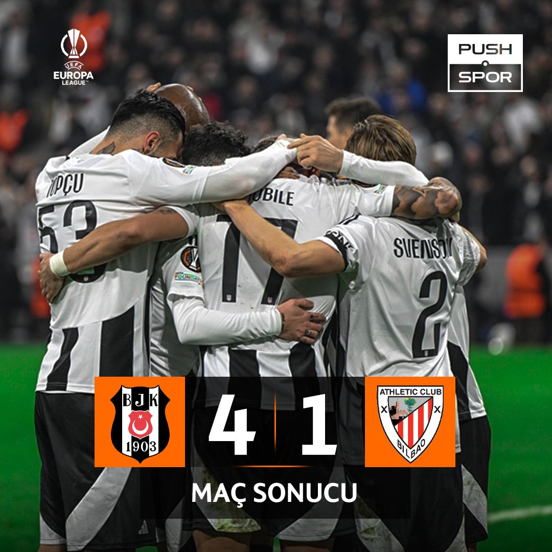 Beşiktaş, Athletic Bilbao karşısında farka gitti.