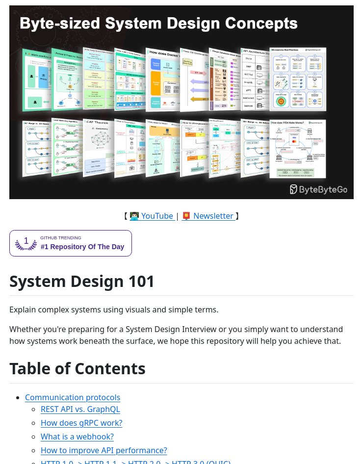 System design resources and tutorials