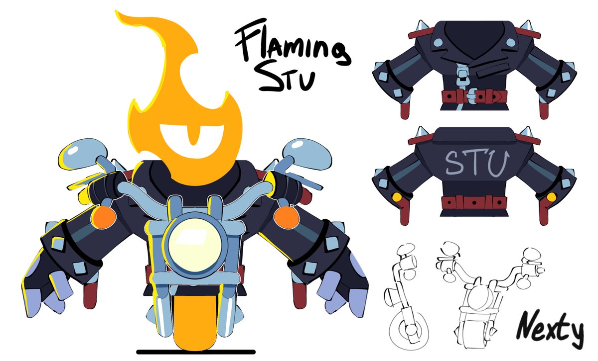 FLAMING STU ! 🔥

first skin after the artblock 
149 gems
#BrawlStars #BrawlStarsArt