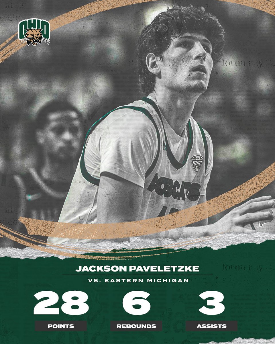 A career high 28 points for Pav last night!

Ohio is back in the Convo Friday at 7p.m. against Kent State!

#OUohyeah