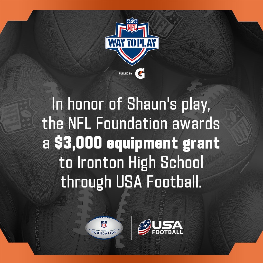 nflplayfootball's tweet photo. Shaun Terry switched to video game mode on this play earning him this year’s final High School #WayToPlay award! 🔥
Fueled by @Gatorade. https://t.co/03peZiTNYu
