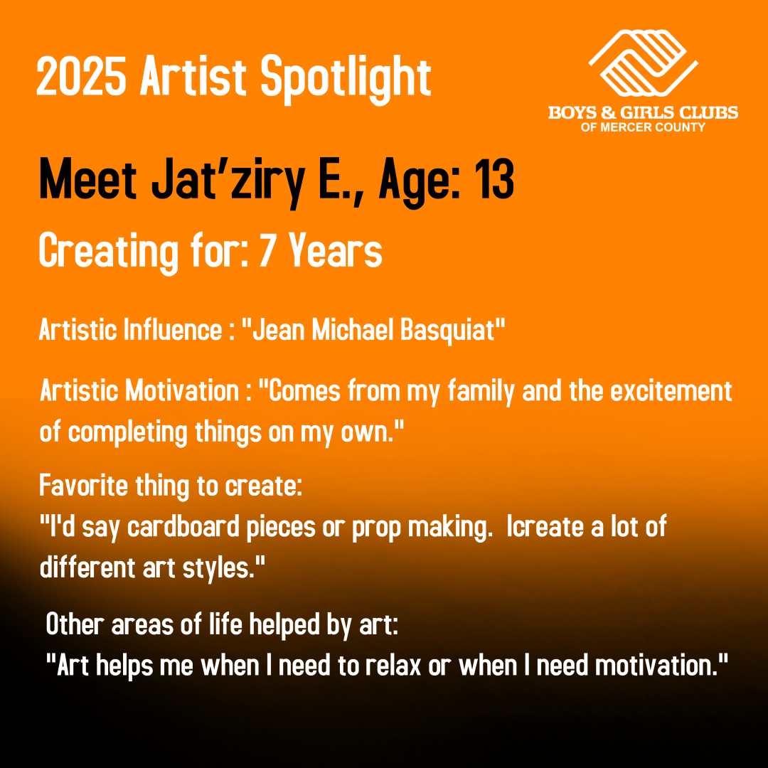Meet Jat'ziry, and our other 2025 Spotlight Artists on Thurs, Jan. 30, 2025! Drop in at our 1040 Spruce St location any time between 6 and 8 pm for the Annual Show!
See our Club Kids show off their creativity...RSVP today! secure.qgiv.com/event/25artsho…