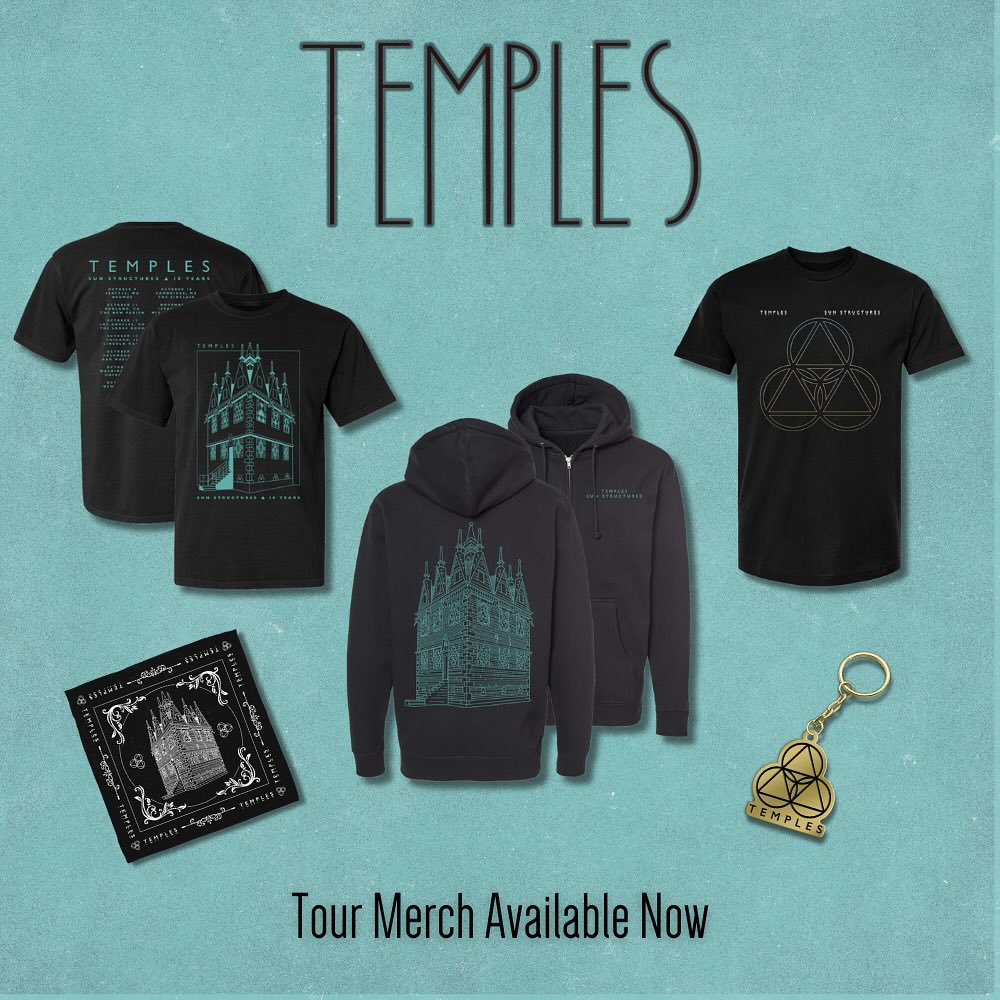 We're happy to announce that our online store is avalible  for shipping in 30 countries! Be sure to check out our Sun Structures collection before it's gone as we close out this chapter 🙏🏛️🙏 

templestheband.com