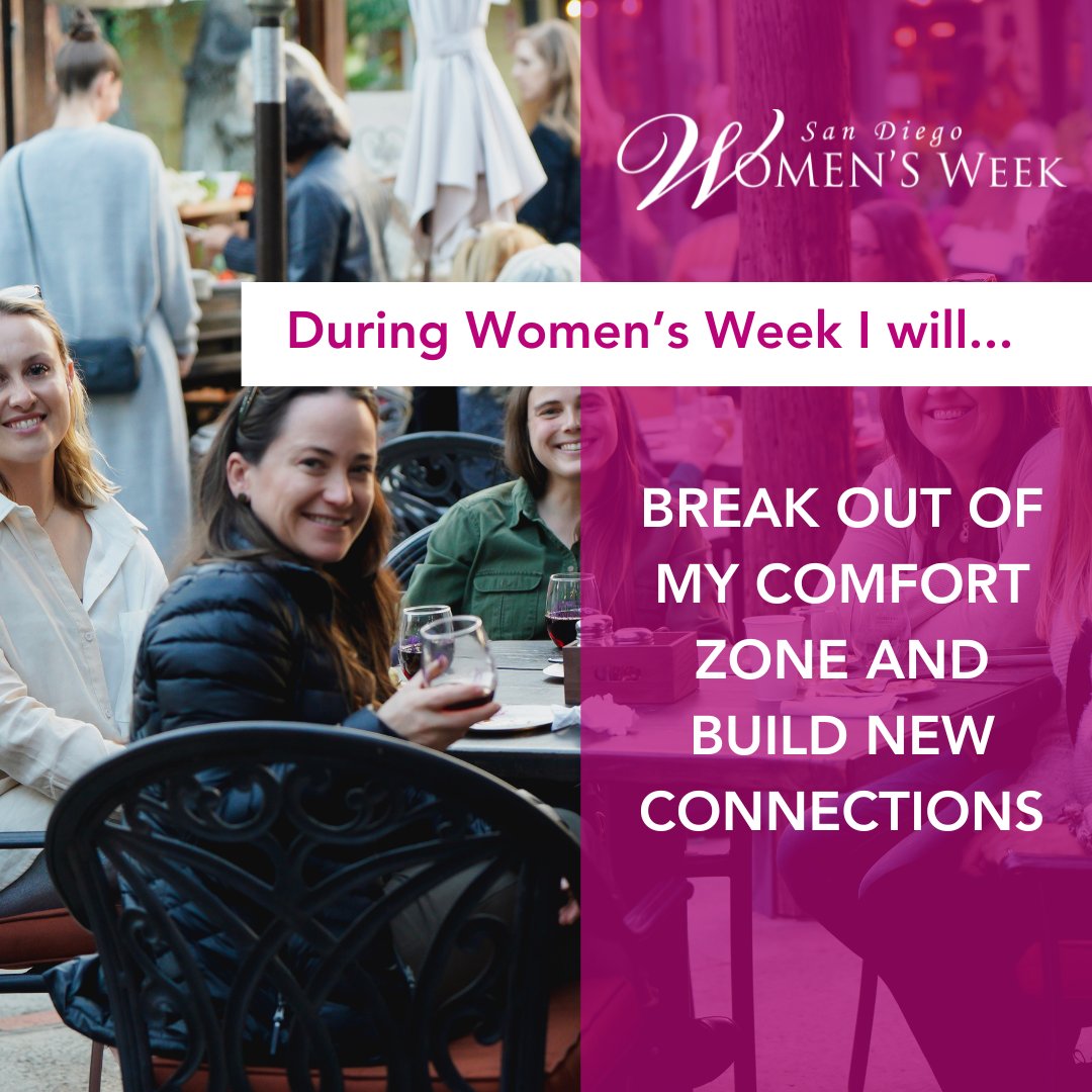 SDWomensWeek's tweet image. Mark your calendars for the 16th Annual Women’s Week San Diego! 

Elevate &amp;amp; Engage | March 4, 2025 at Viasat
16th Annual Leadership Conference | March 7, 2025 at Rancho Bernardo Inn

🔗 Buy tickets today! sdwomensweek.com/tickets/

#nsdbc #sandiego #event #sdwomensweeek #women