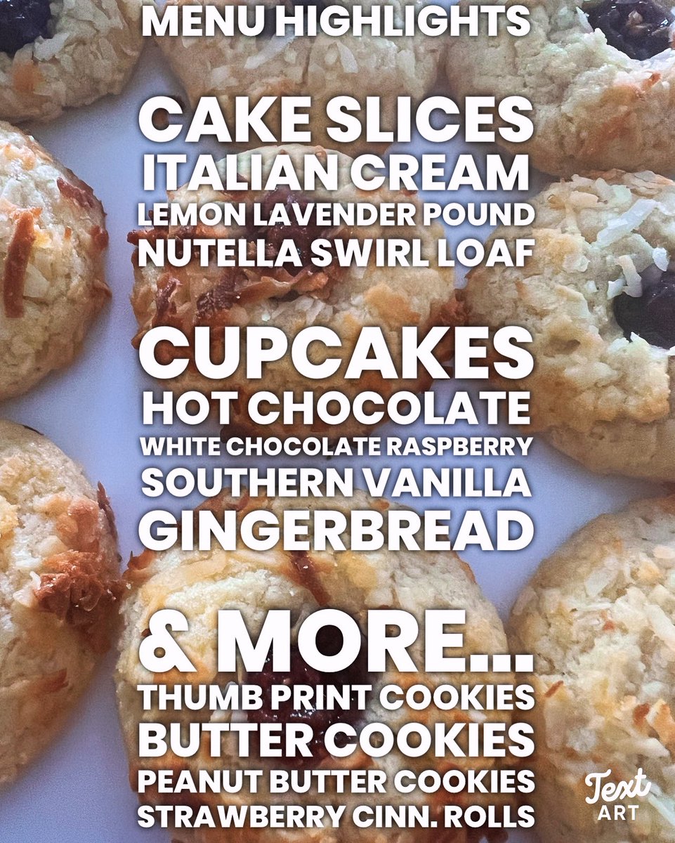 CEG_Bakery's tweet photo. Menu Highlights @CEG_Bakery #maydessertbewithyou #atl #atlanta #atliens #atlbaker #atlfoodie #atlfood #buckheadatlanta #cakesdaily #cupcakesdaily #vegandesserts #sweetslover #dessertlovers #cookies🍪#blackowned #womenownedsmallbusiness #blackownedbusiness https://t.co/oKX8FCxJEG
