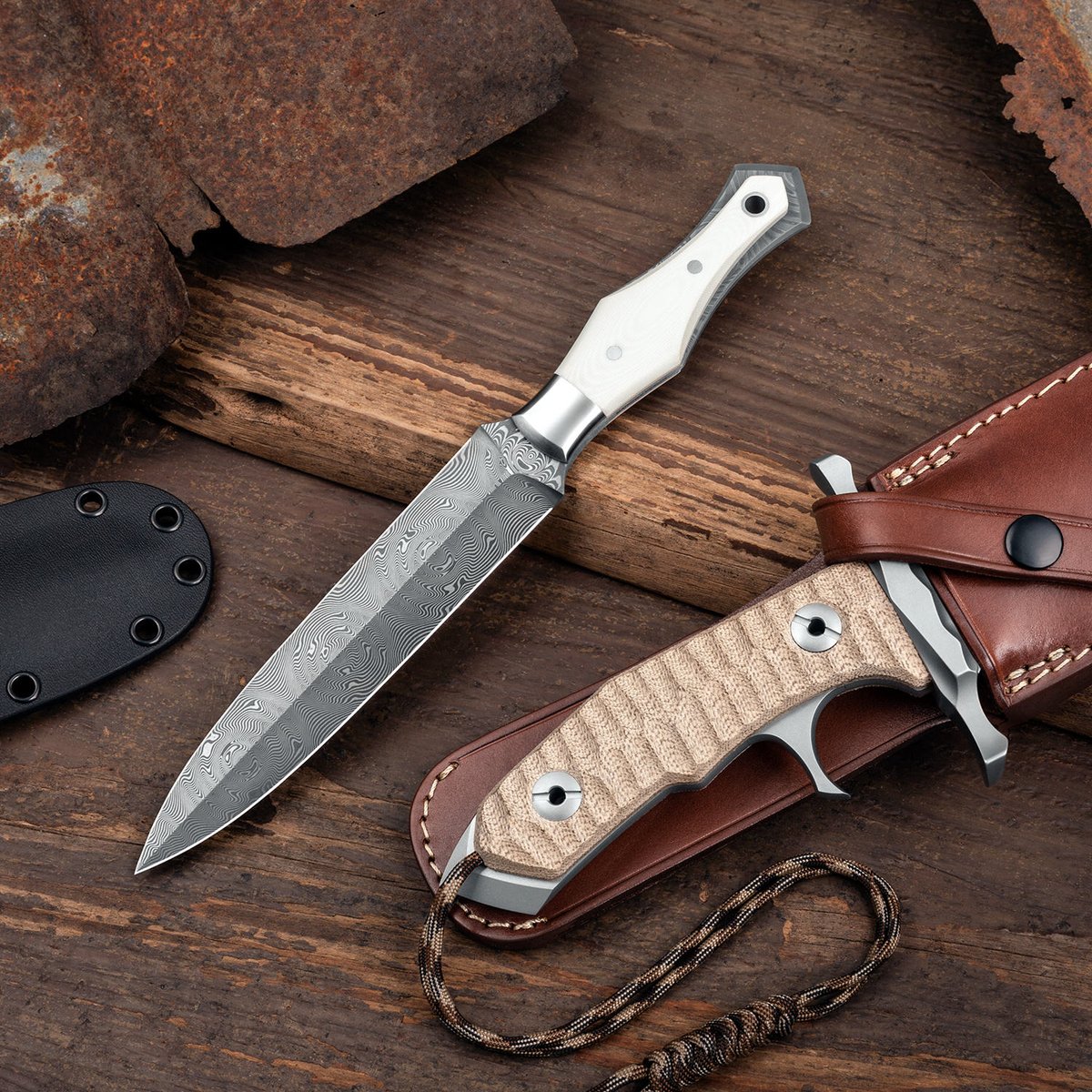 pohlforceknives's tweet photo. The production team of Last Blood asked the Bulgarian knifemaker Stoil Manchev to design a dagger for the movie. 1. photo (left to right): first prototype, screen used dagger, Pohl Force MK-10 Last Blood® limited edition. https://t.co/BVTwLxnXRZ https://t.co/t3zPe45i1D