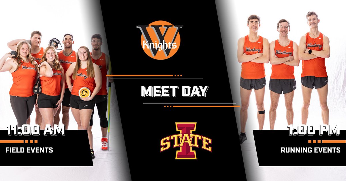 Wartburg Athletics (@wartburgknights) on Twitter photo MEET DAY!🔥
<a href="/WTF_knights/">WartburgTrack&Field</a> will travel to Ames and compete in the Cyclone Open. Field events begin at 11:00am and running events begin at 1:00pm.
📊live.pttiming.com/?mid=7674 MEET DAY!🔥
<a href="/WTF_knights/">WartburgTrack&Field</a> will travel to Ames and compete in the Cyclone Open. Field events begin at 11:00am and running events begin at 1:00pm.
📊live.pttiming.com/?mid=7674