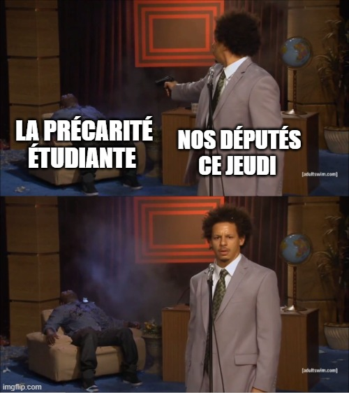 Etudier ne devrait jamais être source d'angoisse et d'avenir incertain. On ne devrait jamais choisir quand manger et quand sauter des repas. Ce jeudi nos députés peuvent changer le quotidien de milliers de personnes, alors votez pour le repas à 1 euro. #Repas1euro