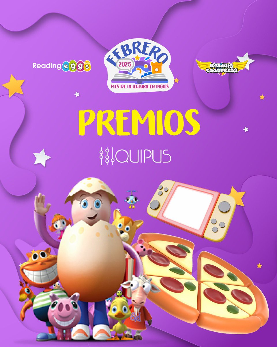 QUIPUSTECH's tweet photo. ¡Premios increíbles te esperan en nuestro concurso de lectura! 🏆

¡Inscríbete a tu colegio ahora y participa por estos fantásticos premios! 
▶️ info@quipus.mx

#concurso #ingles #premios #colegio #mexico #escuela #profesor https://t.co/b0TKAliVuG