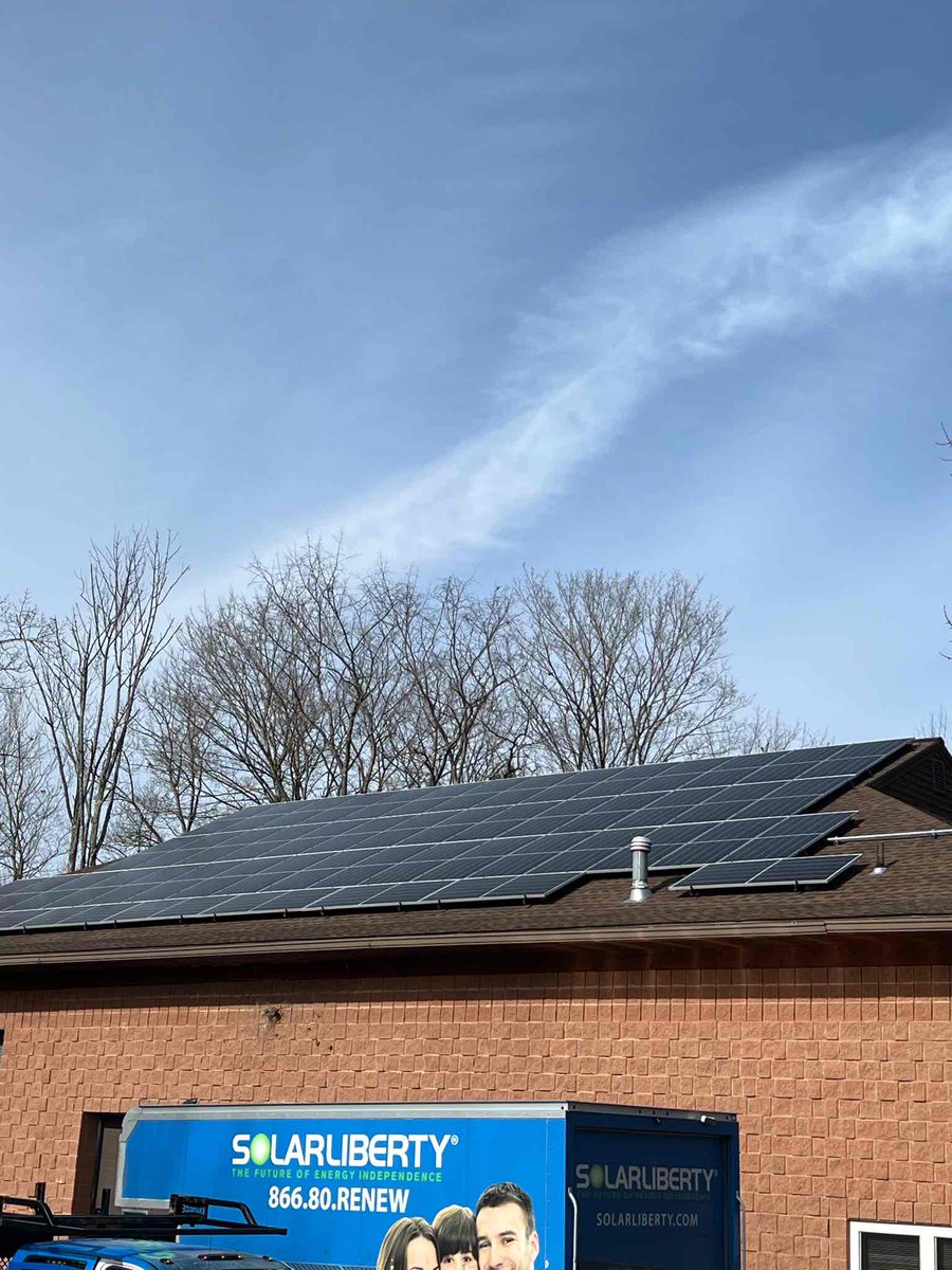 SolarLiberty's tweet photo. Check out this 25kW project we recently installed in Mayfield, NY. The system is slated to save the government entity over $3,800 annually! #SolarLiberty #Solar #MunicipalSolar #GoSolar https://t.co/JWpliPbKaT