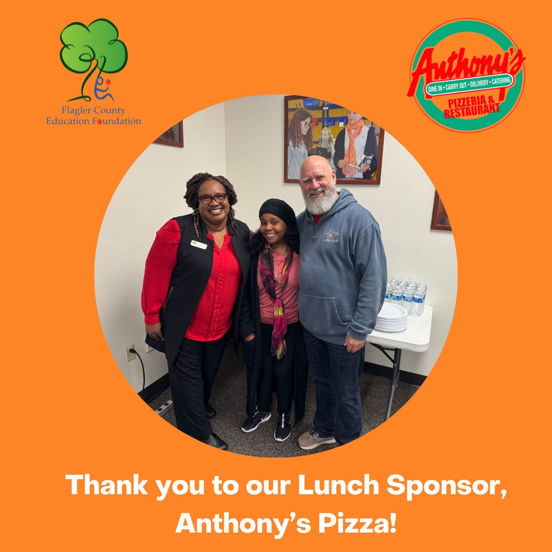 Flagler Schools MIS team had a delicious lunch today, thanks to the generous support of Anthony's Pizza! It was a real treat. Thank you for fueling our day!
#makeithappen #communitysupport