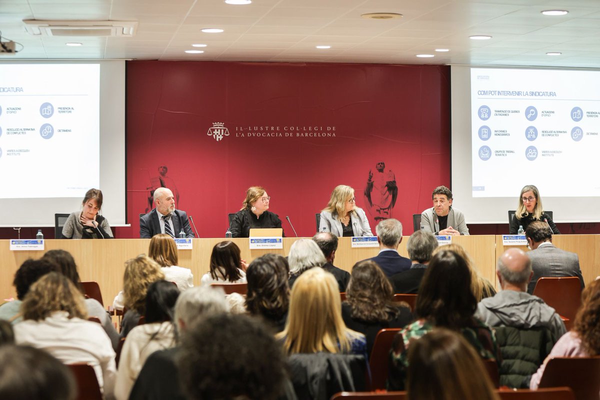<a href="/Antoni_VidalT/">Antoni Vidal Teixidó</a> <a href="/colnotaris/">Colegio Notarial de Cataluña</a> <a href="/RegistradorsCAT/">Decanato de los Registradores de Cataluña</a> <a href="/vipedaudi/">Vicente Pérez Daudí</a> <a href="/UniBarcelona/">Universitat de Barcelona</a> 3⃣ Parlem sobre com combinar els diferents ADR amb <a href="/DavidBondia/">David Bondia</a>, <a href="/sindicaturabcn/">Sindicatura de Greuges de Barcelona</a>; Montserrat Cerqueda, <a href="/CGSBARCELONA/">Graduados Sociales</a>; <a href="/SusanaPuig1/">Susana Puig Echeverría</a>, <a href="/ProcuradorsICPB/">ProcuradorsICPB</a>; Juan José Aguilera, Col·legi Agents Propietat Immobiliària; <a href="/AnnaFabregat1/">Anna Fabregat</a>, arquitecta i mediadora. Modera Emma López, CEMCAF.