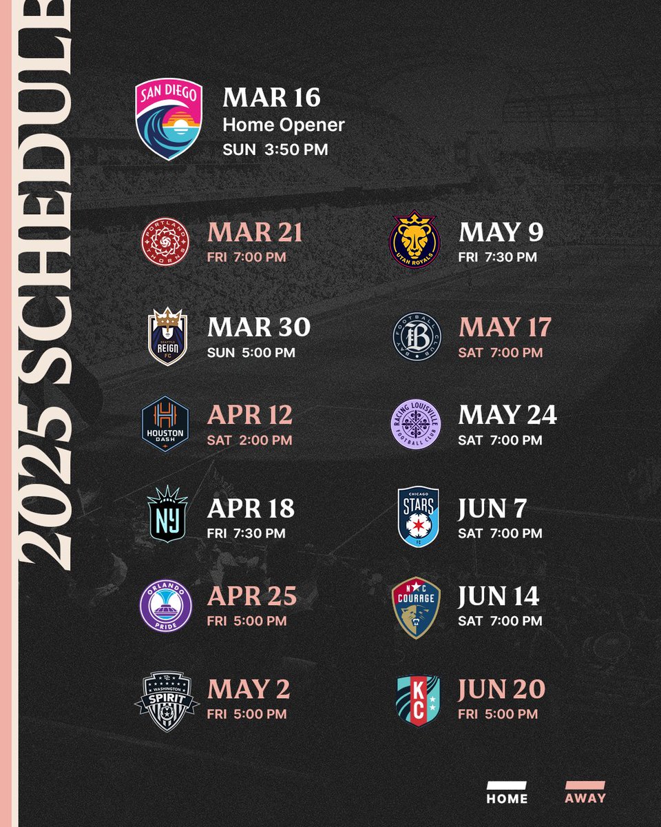 weareangelcity's tweet photo. Tell your friends to tell their friends... the 2025 Angel City FC Schedule is here! 🗓️

https://t.co/XctSuzZBp9 https://t.co/dQnK8nNRCq