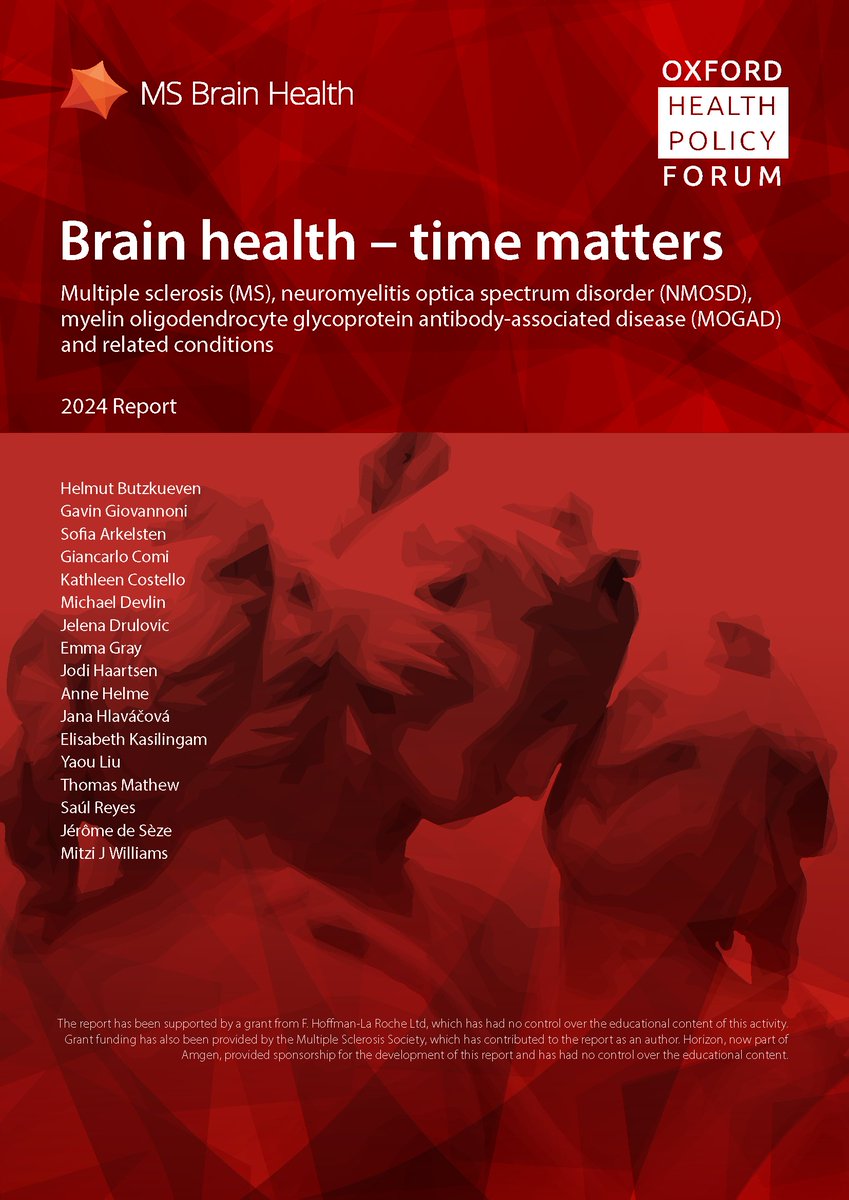 The "Brain Health – Time Matters" report highlights advancements in #MS, #NMOSD &amp; #MOGAD, stressing early diagnosis &amp; treatment. It calls for policy changes to support patients and includes rare neuroimmune conditions to improve global care. msbrainhealth.org