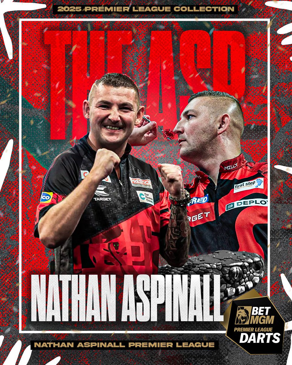 dirbydafyddrees (@dirbydafyddrees) on Twitter photo Asp poster for the 2025 premier league ๐ฏ๐<a href="/NathanAspi/">Nathan Aspinall</a> <a href="/OfficialPDC/">PDC Darts</a> <a href="/BetMGM/">BetMGM ๐ฆ</a> <a href="/BetMGMUK/">BetMGM UK</a> Asp poster for the 2025 premier league ๐ฏ๐<a href="/NathanAspi/">Nathan Aspinall</a> <a href="/OfficialPDC/">PDC Darts</a> <a href="/BetMGM/">BetMGM ๐ฆ</a> <a href="/BetMGMUK/">BetMGM UK</a>