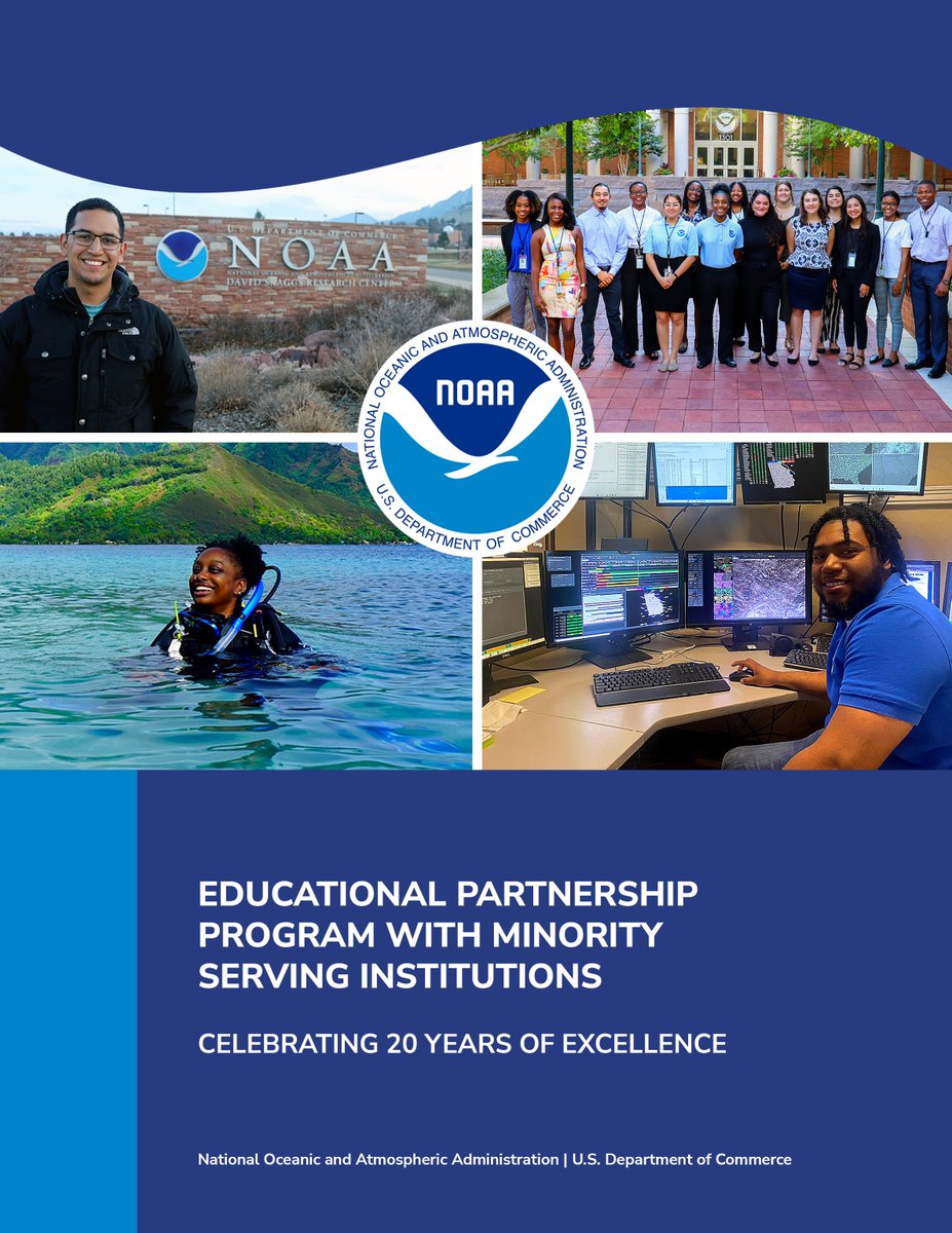 NOAA’s EPP/MSI program has made significant accomplishments to improving America’s global competitiveness in STEM fields. Read about 20 years of valuable contributions EPP/MSI has made:
noaa.gov/office-educati…

<a href="/NOAACESSRST/">NOAA CESSRST</a> <a href="/NOAACCME/">NOAA CCME II</a> <a href="/NCASNews/">NCAS-M II | NCAS-M</a> <a href="/NOAALMRCSC/">NOAA LMRCSC</a>