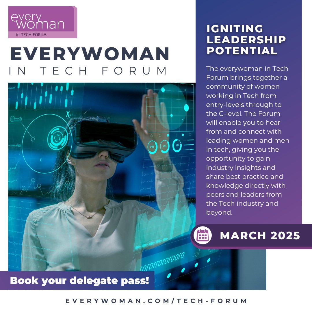 🌐 Join #WomeninTech &amp; gain leadership insights &amp; connect with mentors. The event offers a blend of training, inspiration &amp; networking to give aspiring &amp; existing #TechLeaders the tools to succeed.

Book your delegate pass: bit.ly/3XRli7m 

#ewTechForum