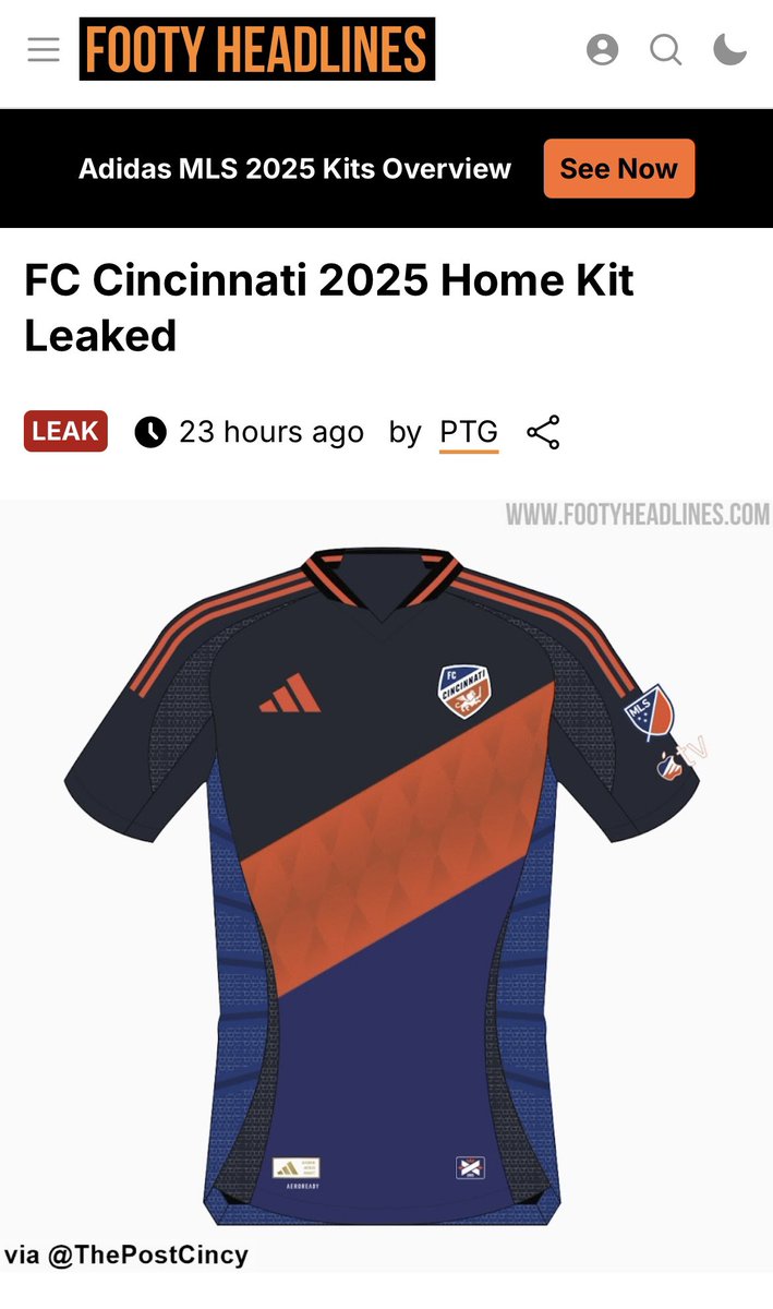 pandaofbears's tweet photo. โผ๏ธ Potential 2025 Home Kit leak. If this is true, what are your thoughts? Courtesy Footyheadlines via The Post ๐ถ๐ท @fccincinnati #allforcincy #kitleak #mls #adidas #fccincy https://t.co/S9mWIiYpO9